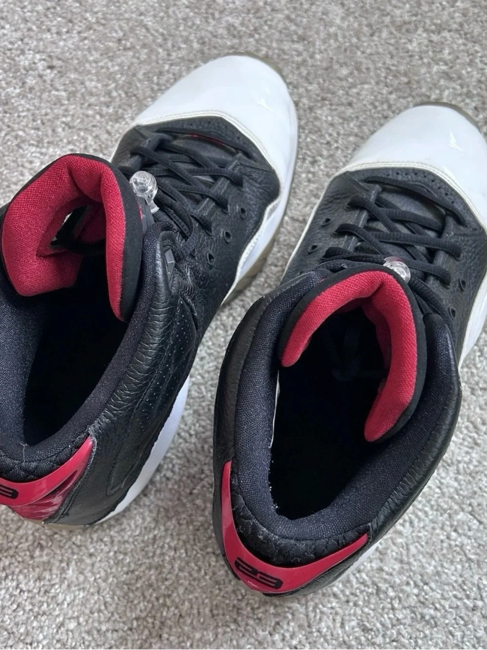 Jordan Spiz'ike Black Gym Red White 315317-016 Men's Size 12 Sneakers